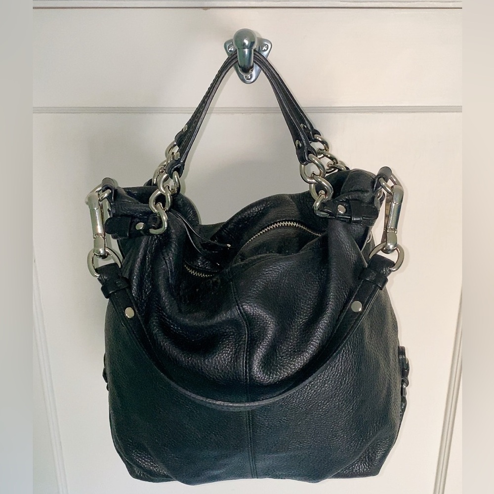 Coach Brooke Hobo Slouchy Bag Medium Black Leather - Picture 3 of 11